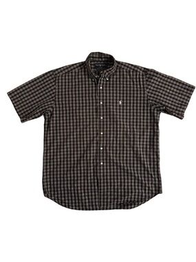 Ralph Lauren « Blake Fit » Black & Gray Check Button-Down Shirt